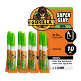 Gorilla 超级胶凝胶,透明胶,4 支 3 克管(2 支装) - 用于项目和维修的多用途和快速设置
