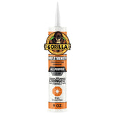 Gorilla Max Strength Construction Adhesive, 9 oz Cartridge (Pack of 1), Clear, Waterproof Gap-Filling Formula for Wood Metal Tile Stone Glass Mirror Indoor Outdoor, Paintable Sandable