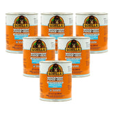 Gorilla Patch & Seal Liquid Rubber Waterproof Sealant, White, 32 Ounce (Pack of 6) - Seals Out Water, Air, and Moisture