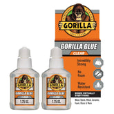 Gorilla Clear Glue, 1.75 Ounce Bottle (Pack of 2) - Crystal Clear, All Purpose, and Water Resistant