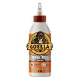 Gorilla Wood Glue, 8 oz., Water Resistant PVA Wood Glue for Indoor & Outdoor Projects, Fast Clamp, Natural Color, Paintable & Sandable
