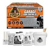Gorilla Epoxy Garage Floor Coating (12 pc) Kit, 2.5-Car, Concrete Flooring, 100% Solids, Superior Adhesion, Incredibly Durable High Gloss Gray Finish, 550 sq. ft. Coverage
