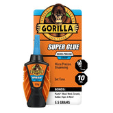 Gorilla Micro Precise Super Glue, Clear Glue, 5.5 Gram (Pack of 1) - All Purpose and Fast Setting for Projects and Repairs