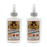 Gorilla Dries Clear Wood Glue, 4 Ounce Bottle (Pack of 2) - Water Resistant for Indoor or Outdoor Projects and Repairs