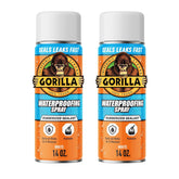 Gorilla Waterproofing Spray White, Flexible Rubberized Sealant Coating, Paintable UV Resistant, Seals Water Air Moisture, 16 oz (Pack of 2), for Roofs Gutters Skylights RVs Windows & More