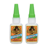 Gorilla Super Glue Gel, Clear Glue, 20 Gram (Pack of 2) - All Purpose and Fast Setting for Projects and Repairs