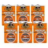 Gorilla 最大强度安装胶带,双面,即时固定,永久粘合,加强强度,2.54 厘米 x 152.40 厘米,黑色(6 件装)
