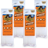 Gorilla Hot Glue Sticks, Clear Glue, Mini Size 8" Long x 0.27" Diameter, 25 Count (Pack of 4) - Safe for All Temperatures with Extended Working Time