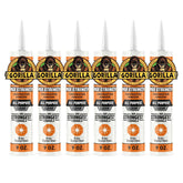 Gorilla Max Strength Clear Construction Adhesive, 9 Ounce Cartridge, Clear, (Pack of 6)