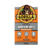Gorilla 永久胶点,双面,透明,直径 0.5 英寸(约 1.3 厘米),150 片(1 件装) - 无脏乱,照片安全
