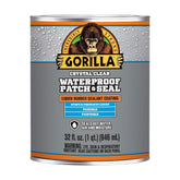 Gorilla Patch & Seal Liquid Rubber Waterproof Sealant, Crystal Clear, 32 Ounce (Pack of 1) - Seals Out Water, Air, and Moisture