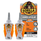 Gorilla 胶水透明微精准,5 克,透明(2 件装)