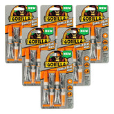 Gorilla Clear Glue, Four 3 Gram Tubes (Pack of 6) - Crystal Clear, All Purpose, and Water Resistant