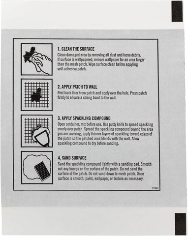 Gorilla Flexible Wall Repair Patch, 4”x 4”, (Pack of 1) – Durable, Professional Looking Repairs on Walls & Ceilings