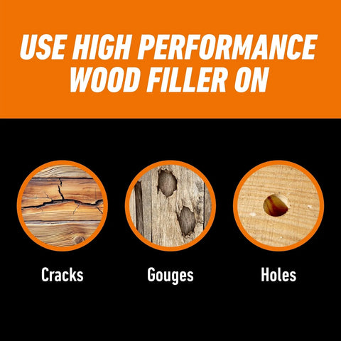 Gorilla All Purpose Wood Filler Wood Repair Kit with Putty Knife and Sanding Block