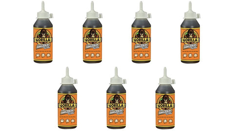 Gorilla Original Waterproof Polyurethane Glue, 8 ounce Bottle, Brown, (Pack of 7)