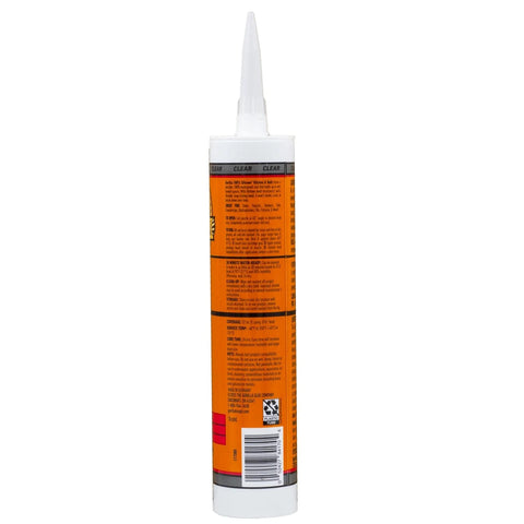 Gorilla 100% Silicone Caulk Kitchen & Bath Sealant, Mold Resistant, 10 oz. Cartridge, Clear