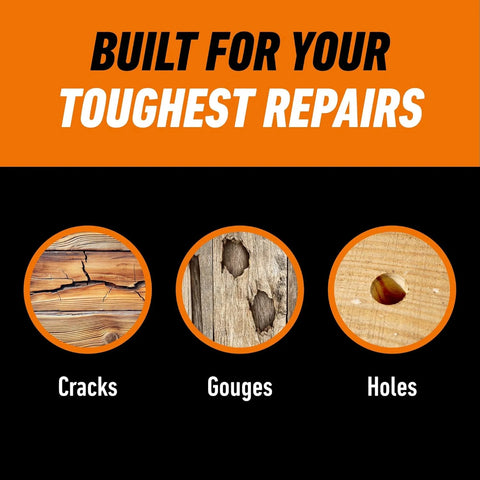 Gorilla All Purpose Wood Filler, Natural Finish, 16 Ounce Tub (Pack of 4) - Water Resistant for Indoor or Outdoor Projects and Repairs
