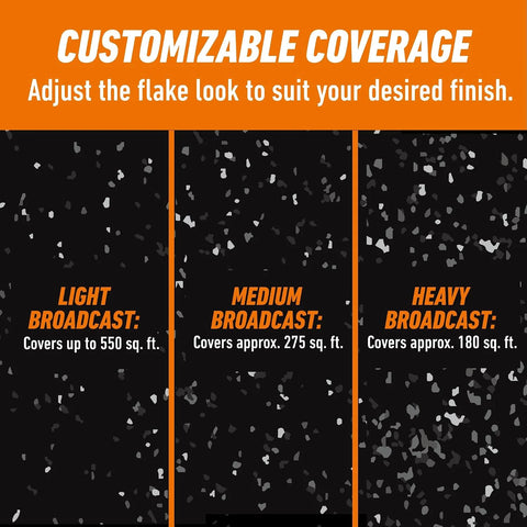 Gorilla Garage Floor Coating Decorative Flakes – Metallic Black Blend – Matches High-Gloss Black Kit – Hides Dirt & Imperfections – Use with Epoxy or Concrete Coatings – Covers up to 550 sq. ft.