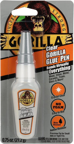 Gorilla Clear Glue Pen, 0.75 Ounce, (Pack of 6)