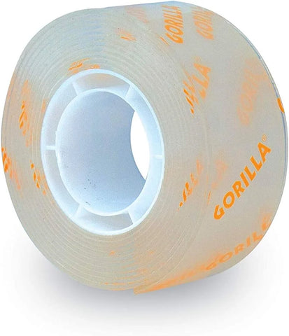 Gorilla Tough & Clear Double Sided Mounting Tape, 1" x 60", Clear, (Pack of 6)