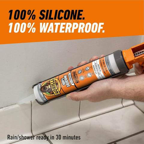 Gorilla 100% Silicone Sealant All Purpose, 10 Ounce Cartridge, Clear (Pack of 2)