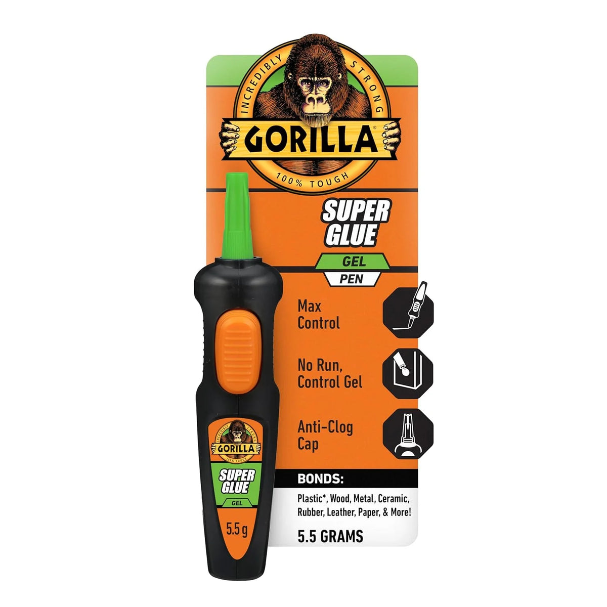 Gorilla Super Glue Gel Pen, 5.5 Gram (Pack of 1)