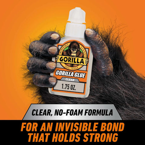 Gorilla Clear Glue, 1.75 Ounce Bottle (Pack of 2) - Crystal Clear, All Purpose, and Water Resistant