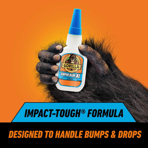 Gorilla Super Glue XL, Clear Glue, 25 Gram (Pack of 1) - All Purpose and Fast Setting for Projects and Repairs