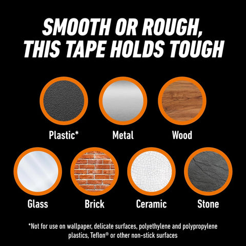 Gorilla Invisible Hold Mounting Tape, 1" x 60" (Pack of 1), Holds up to 15 lbs, Clear Double-Sided Tape for Strong, Permanent Bond, Discreet Adhesive for Classroom and Study Space Setup