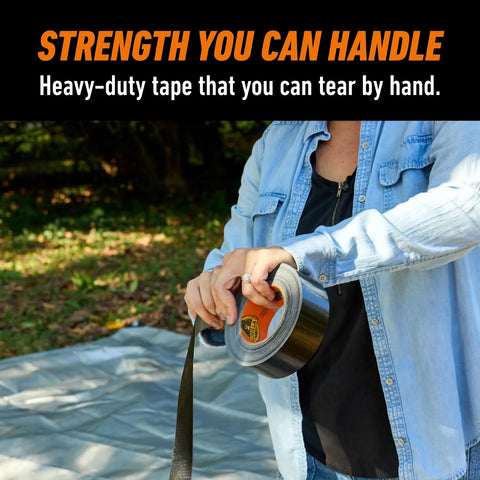 Gorilla Tape, Duct, Utility, Triple Layer Strength, Indoor & Outdoor, Weather Resistant Shell, 1.88 in x 10 yd, Black, (Pack of 2)