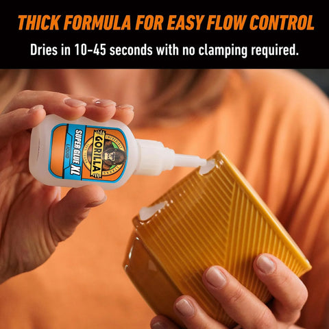 Gorilla Super Glue XL, Clear Glue, 25 Gram (Pack of 1) - All Purpose and Fast Setting for Projects and Repairs